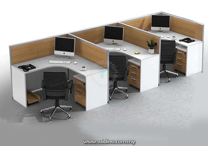 3 seater workstation