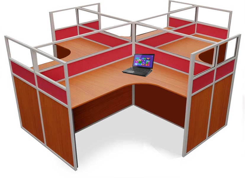 4 seater workstation