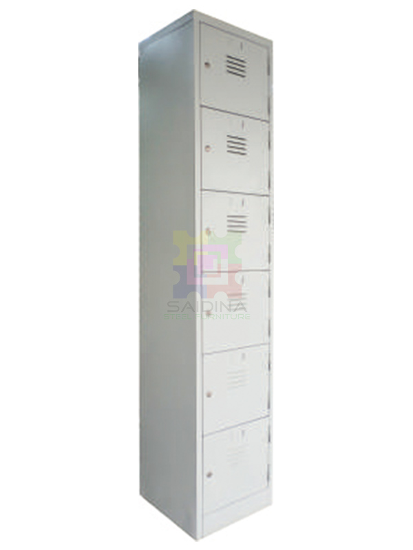 6 compartment locker