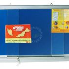 notice board with glass sliding cabinet