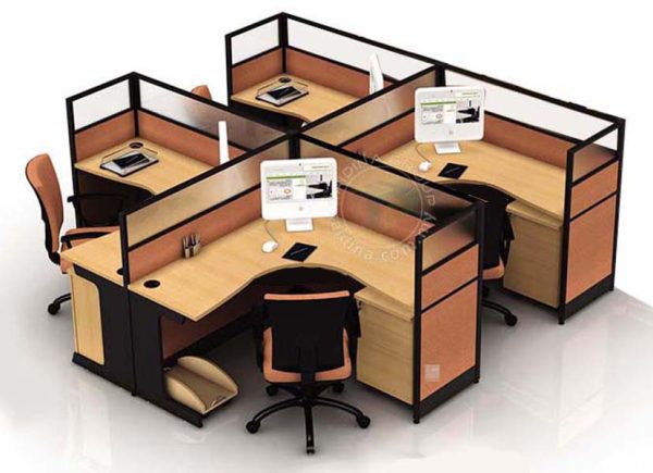 4 seater workstation