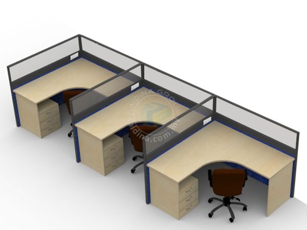 3 seater workstation