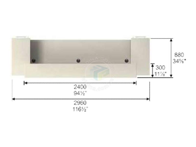 reception counter drawing