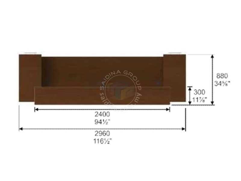 reception counter drawing