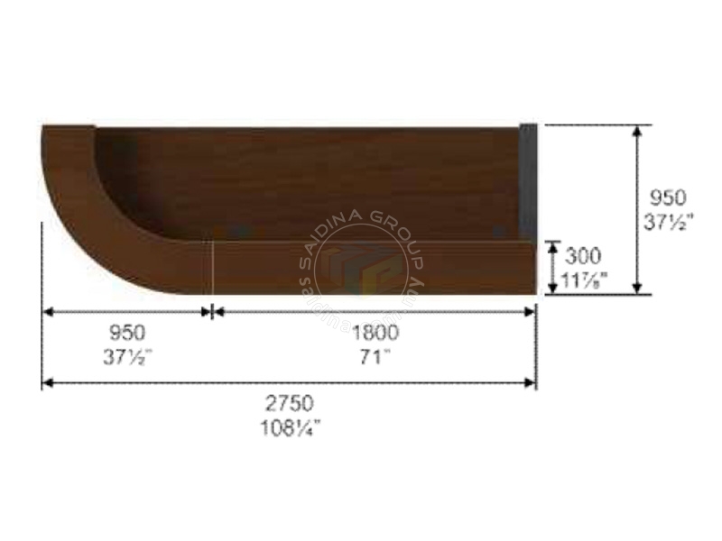 reception counter drawing