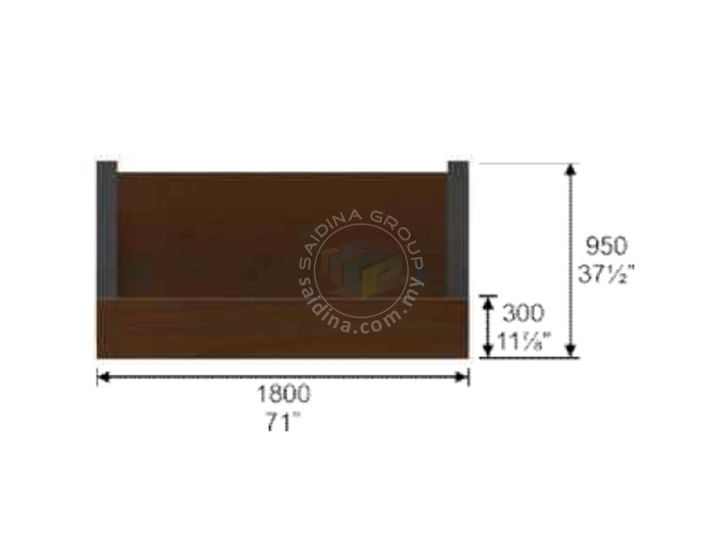 reception counter drawing